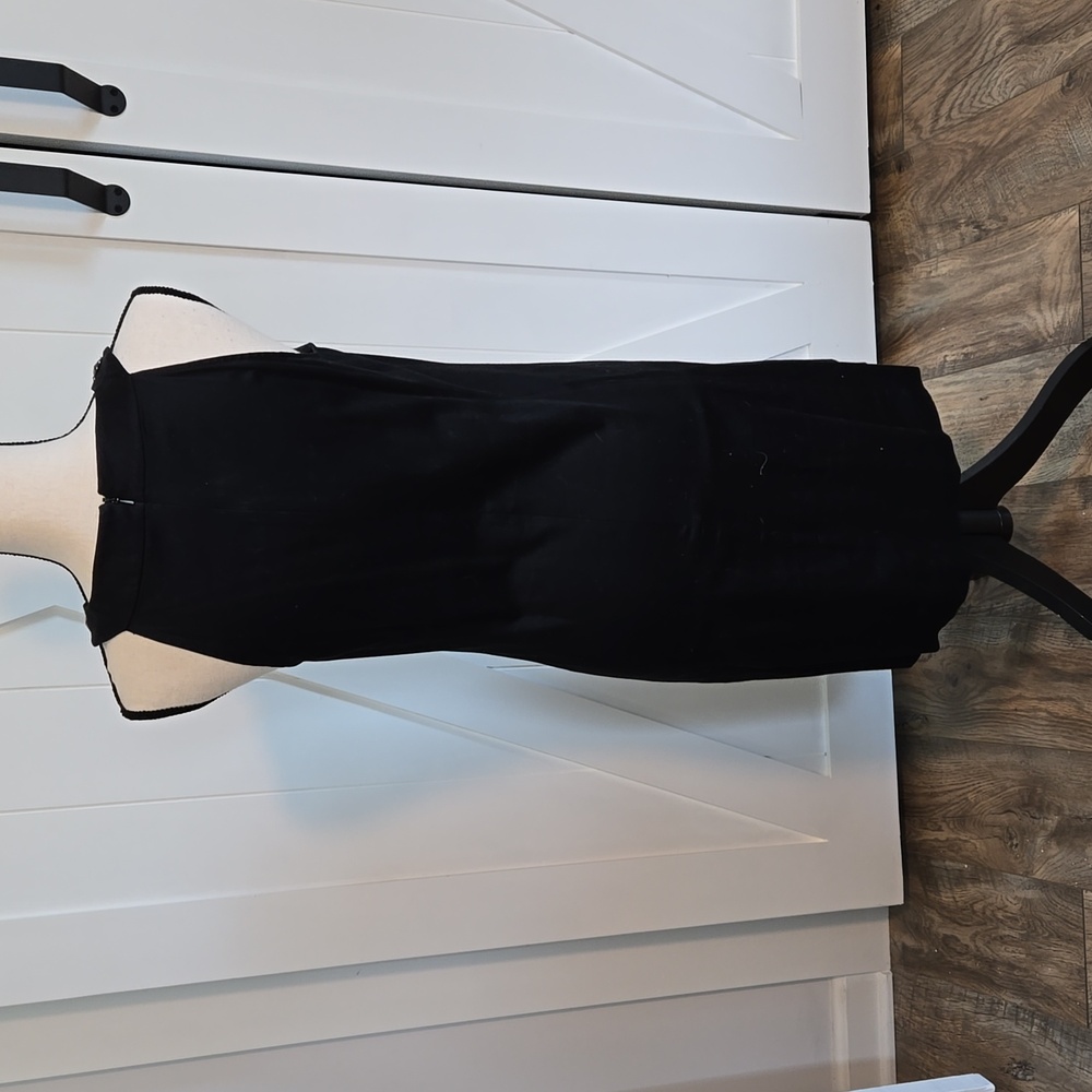 Little Black Dress w Beaded Collar Details - Picture 3 of 4
